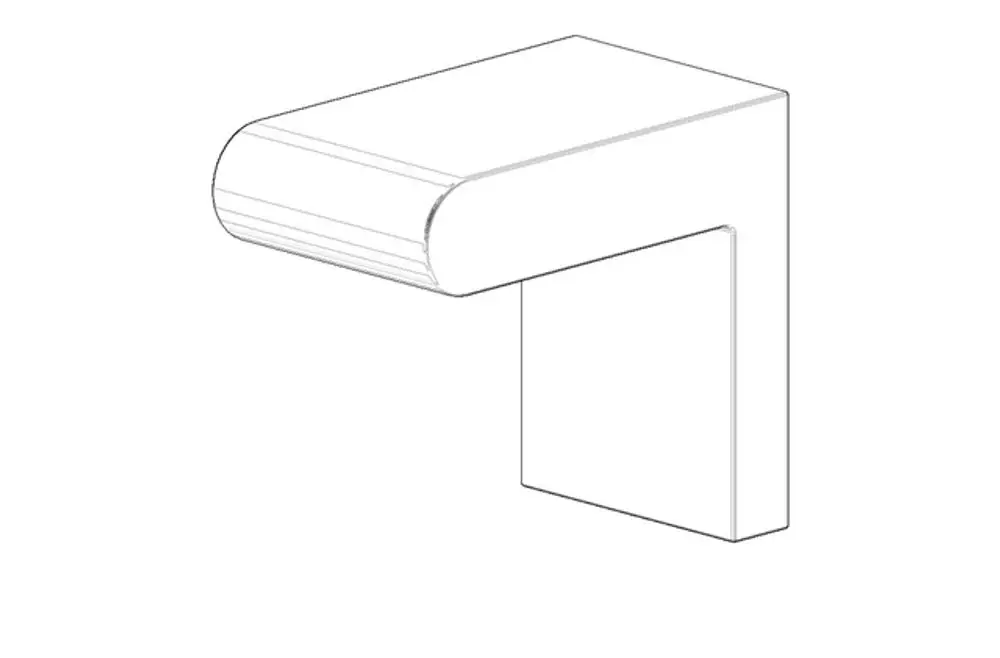 DORNBRACHT Halter für Badetuchhalter ERSATZTEILE 081767503 40 x 60 x 68 mm Platin gebürstet, 081767503-06 Galeriebild 1